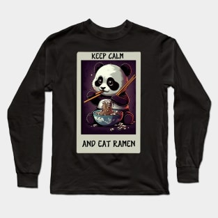 Panda Sweet Ramen Eat Cute Long Sleeve T-Shirt